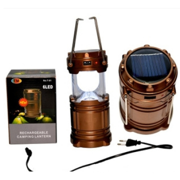 Aluminium Solar Multifuctional USB Outdoor LED Camping Light (OS15053)